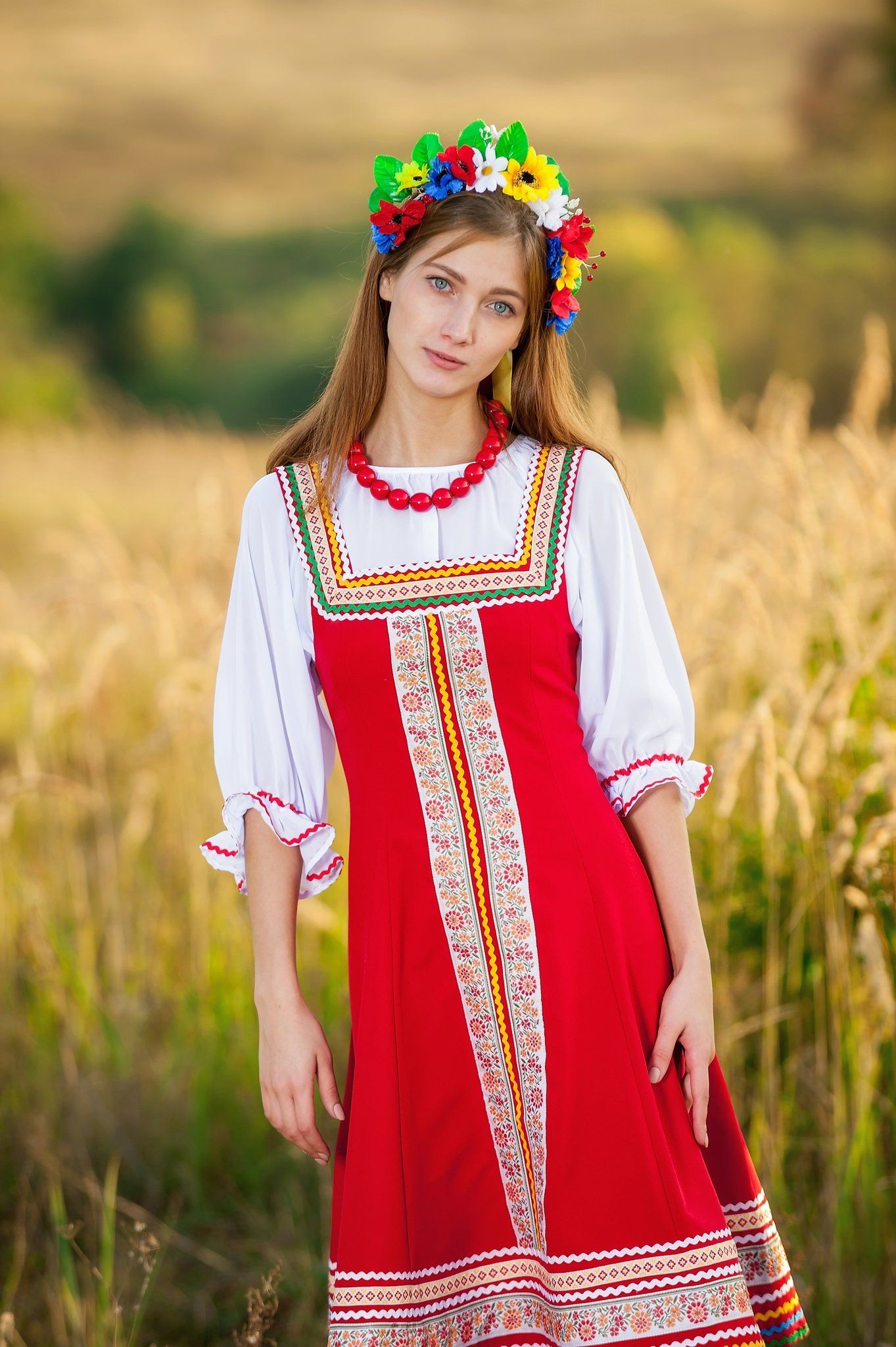 Women in Slavic costumes in Beihai