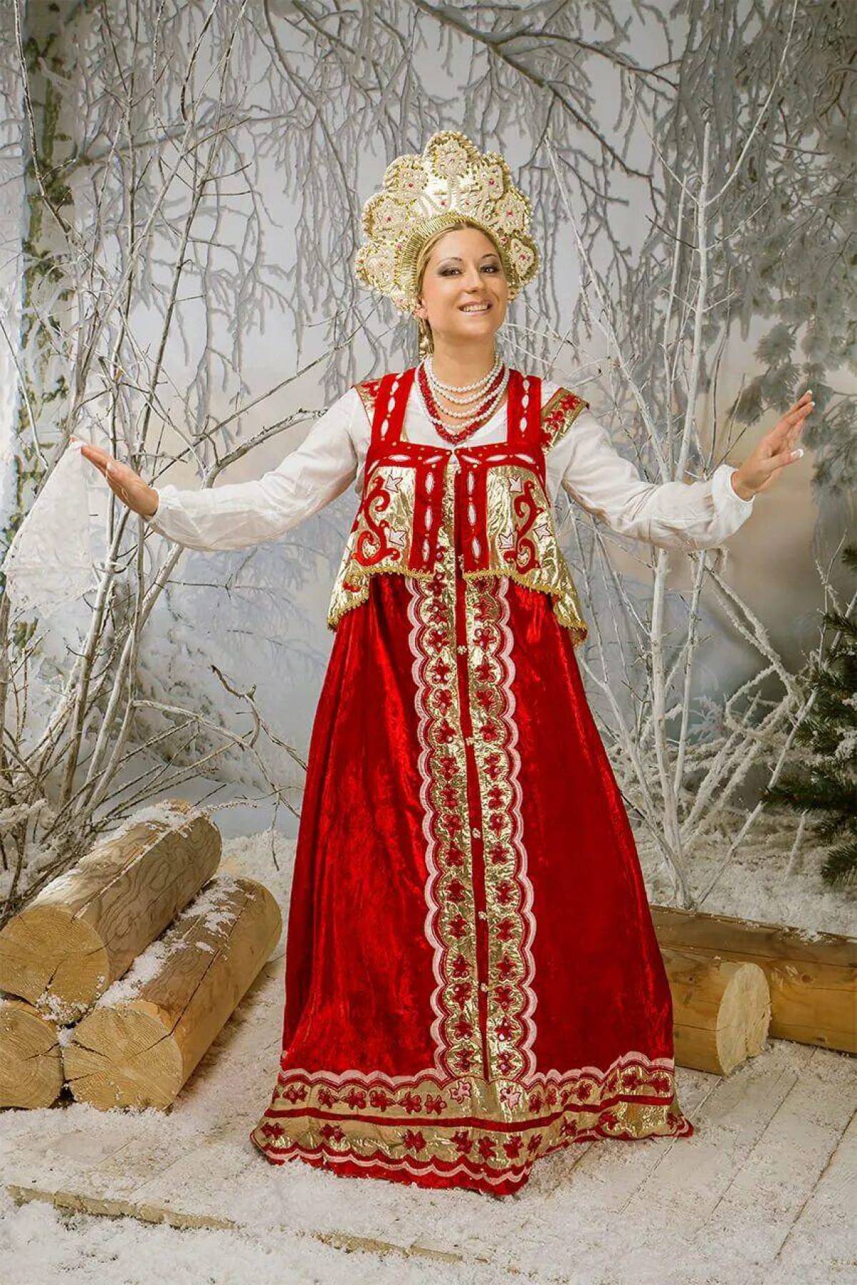 Girls in Slavic costumes in Beihai