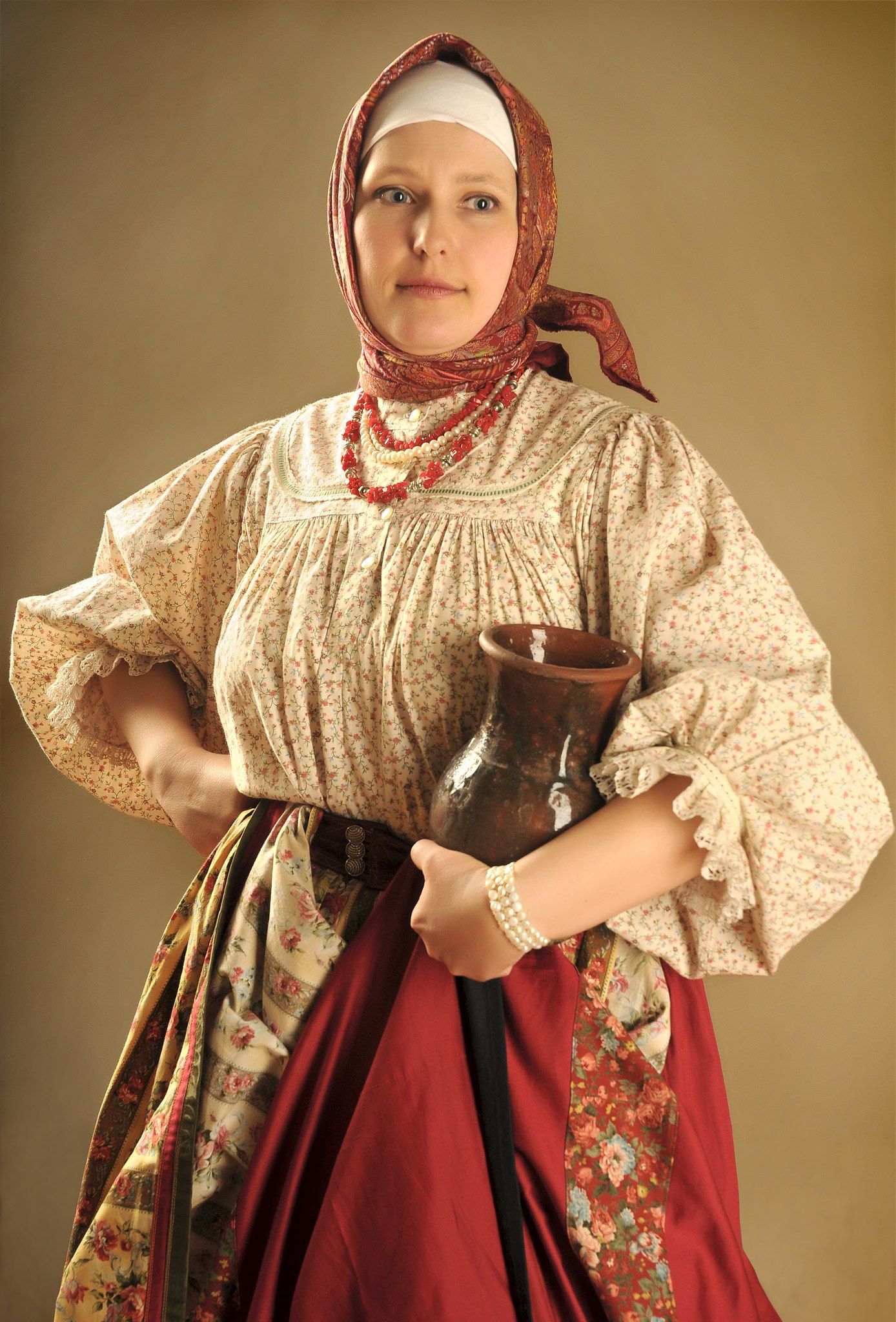 Girls in Slavic costumes in Beihai