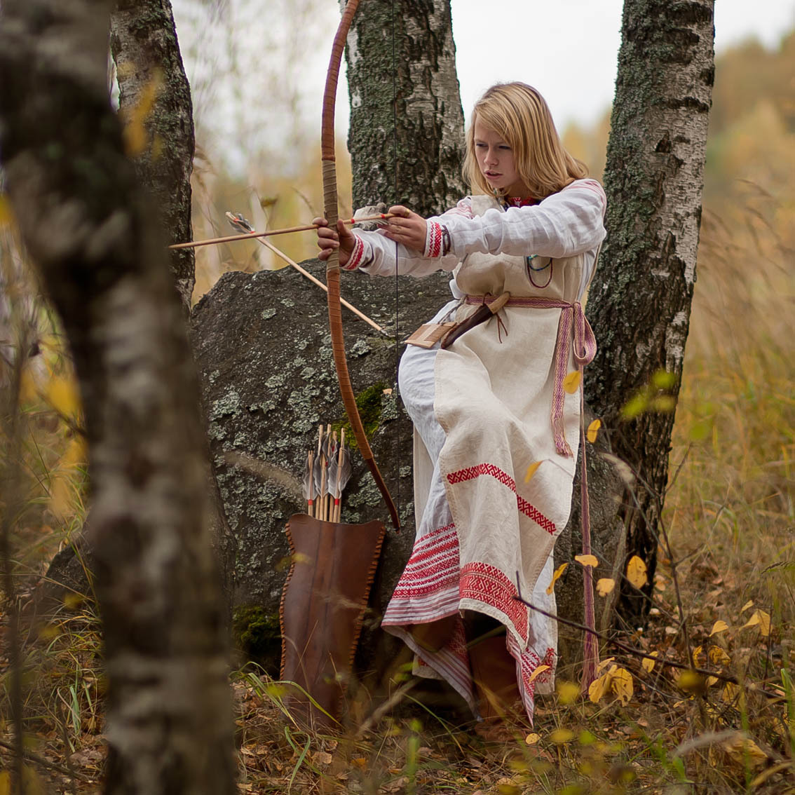 Sexy photo Girls in Slavic costumes in Beihai